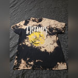 Vintage Worn Trippy Tie Dye Smiley Face Tee